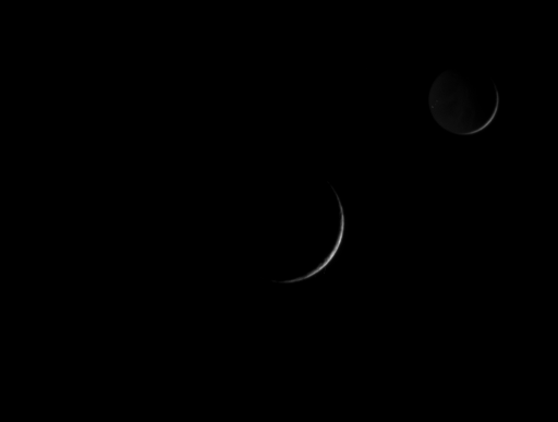 Crescents Dione and Rhea