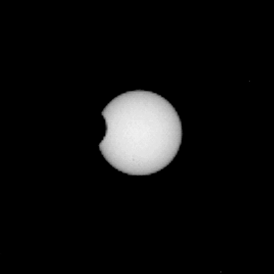 Transit of the Sun by Phobos, Curiosity sol 37