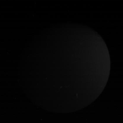 Enceladus comes out of eclipse