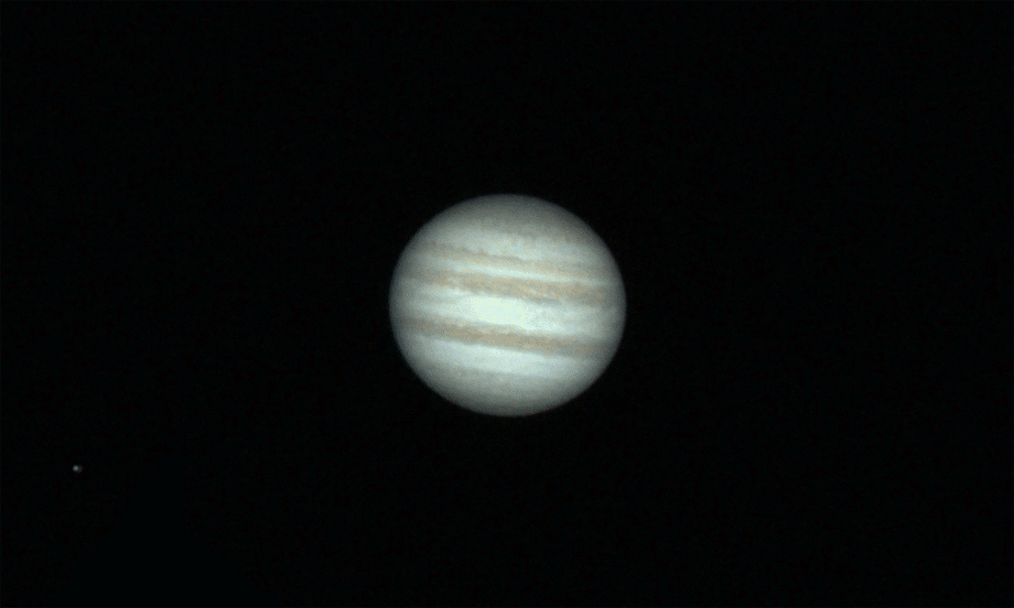 Jupiter and Io from Pleiades-1B (animation)
