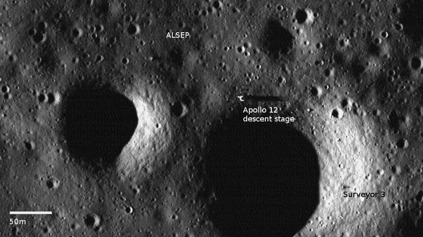 Apollo 12 and Surveyor 3 Landing Site