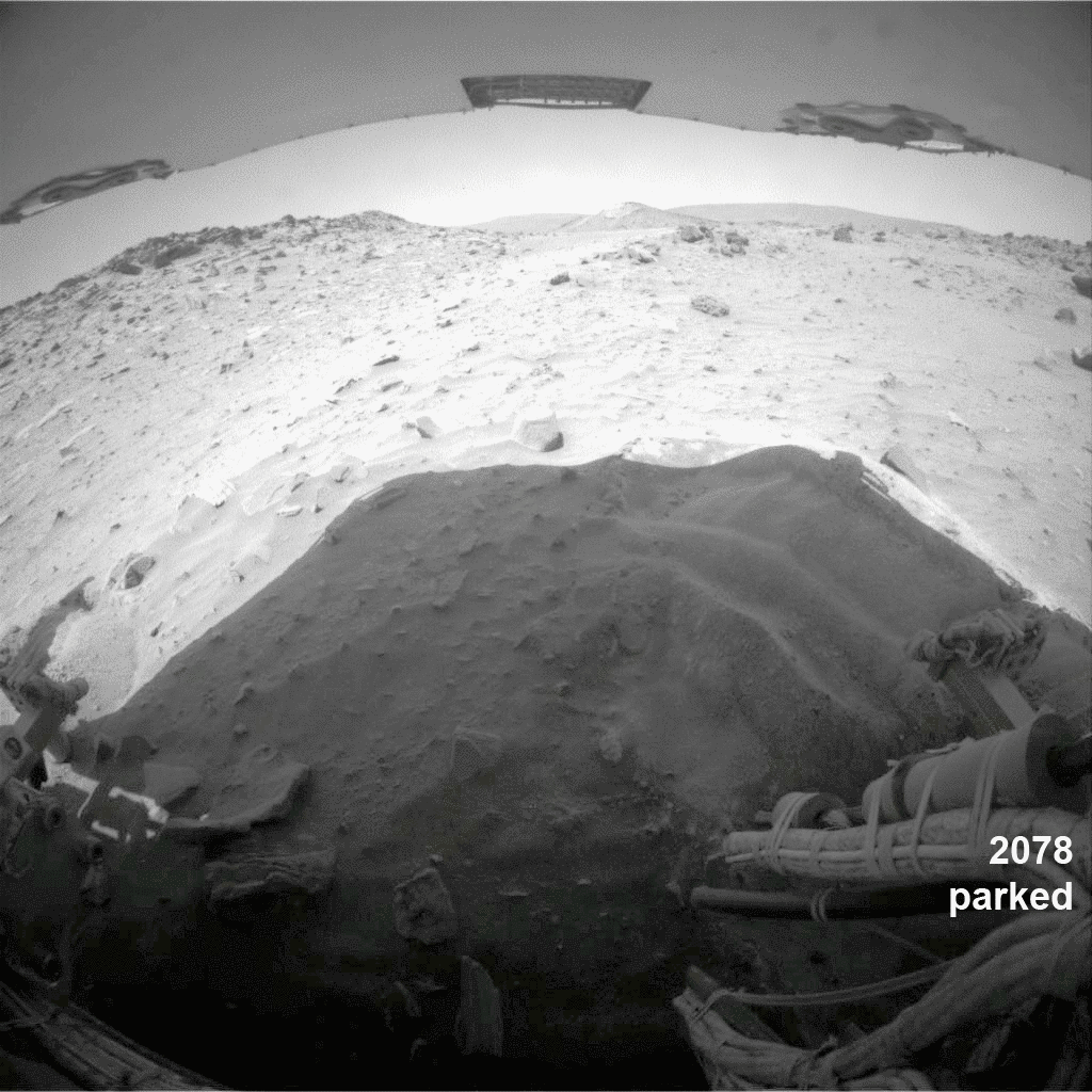 Free Spirit progress as of sol 2090 (rear Hazcam view)