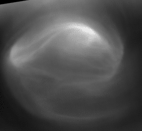 Venus' southern swirling clouds