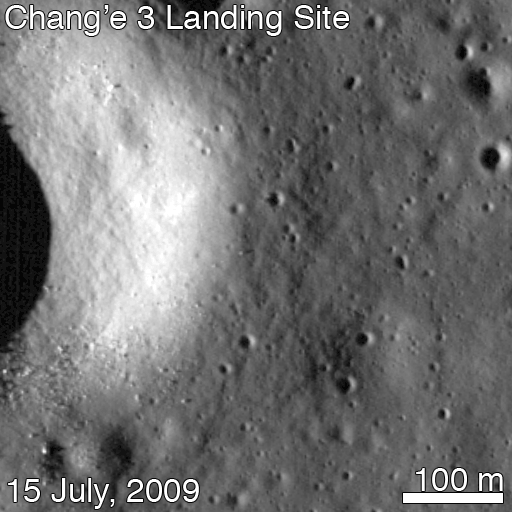 Lunar Reconnaissance Orbiter watches over Chang'e 3 and Yutu (animation)