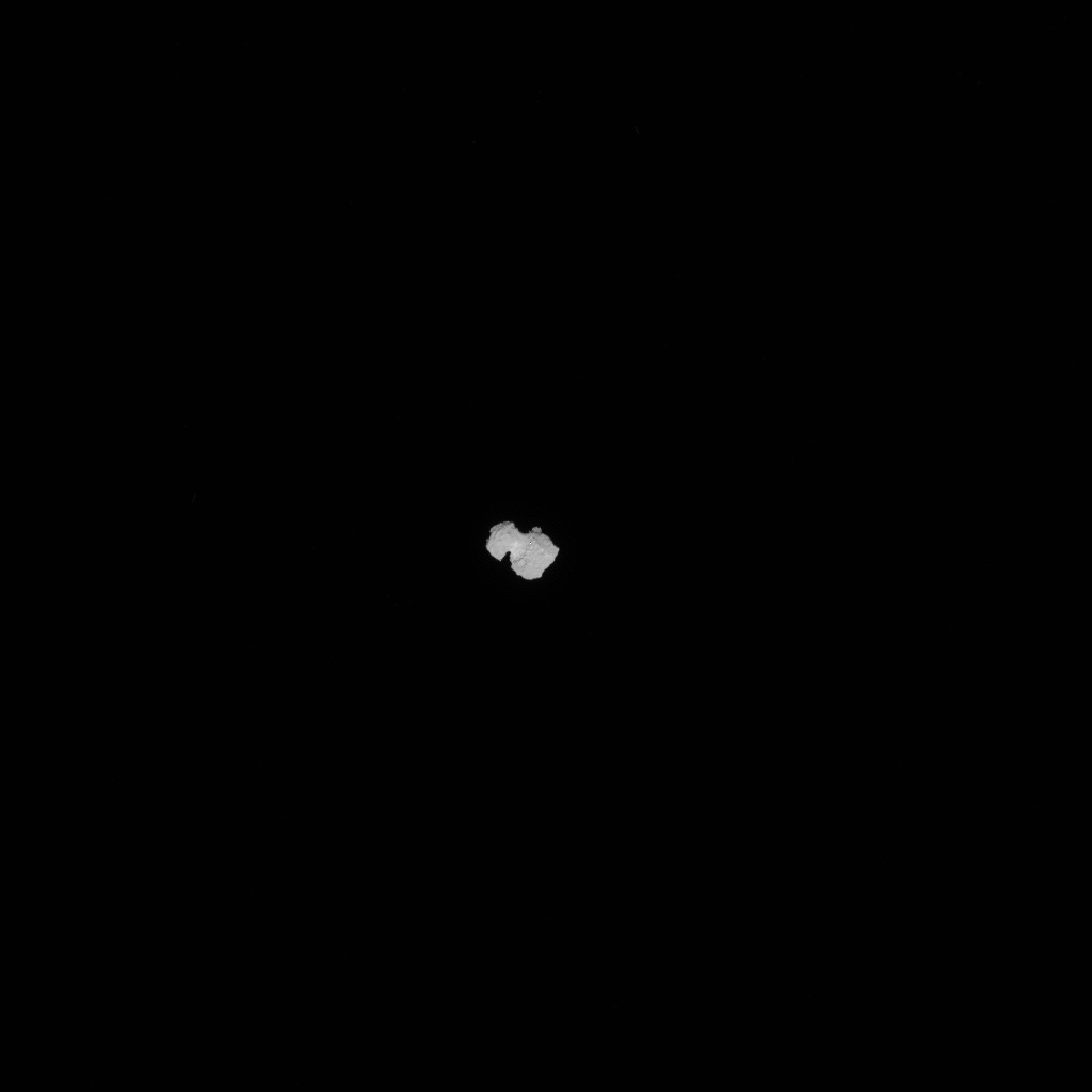 NavCam animation of comet Churyumov-Gerasimenko, August 1-6, 2014