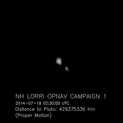 New Horizons spies Pluto and Charon, July 2014 (zoom)