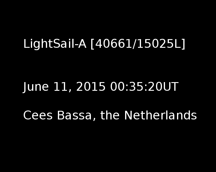 LightSail 1 from the Netherlands, June 11