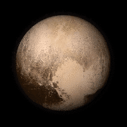 Pluto flyby animation