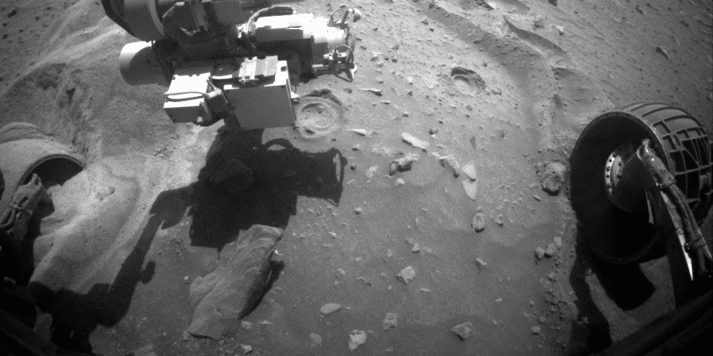 A sol 2117 spin of Spirit's front wheels