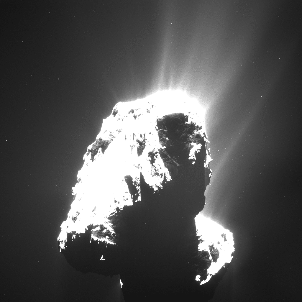 Rotating comet 67P