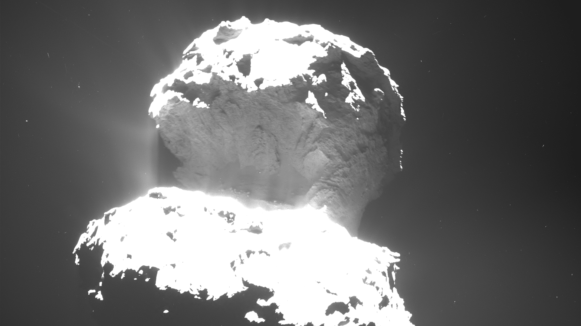 Rotating comet's jets