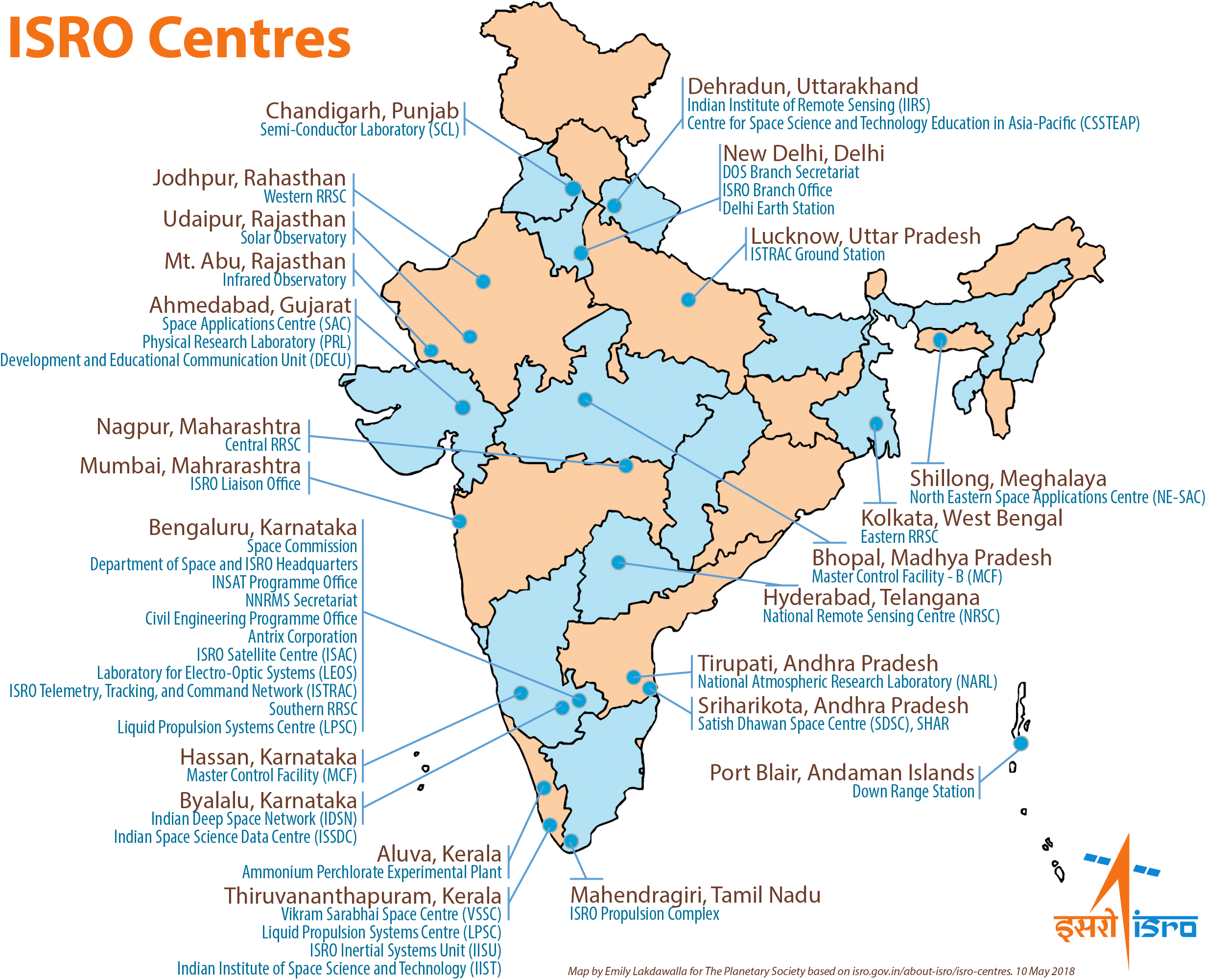 Map Of India Space Program