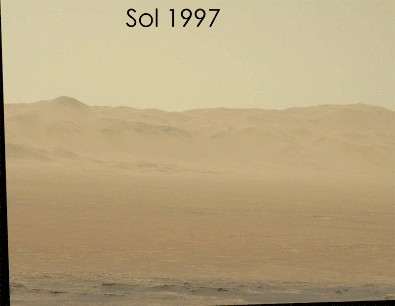 Development of the 2018 dust storm over Gale crater, sols 1997-2085