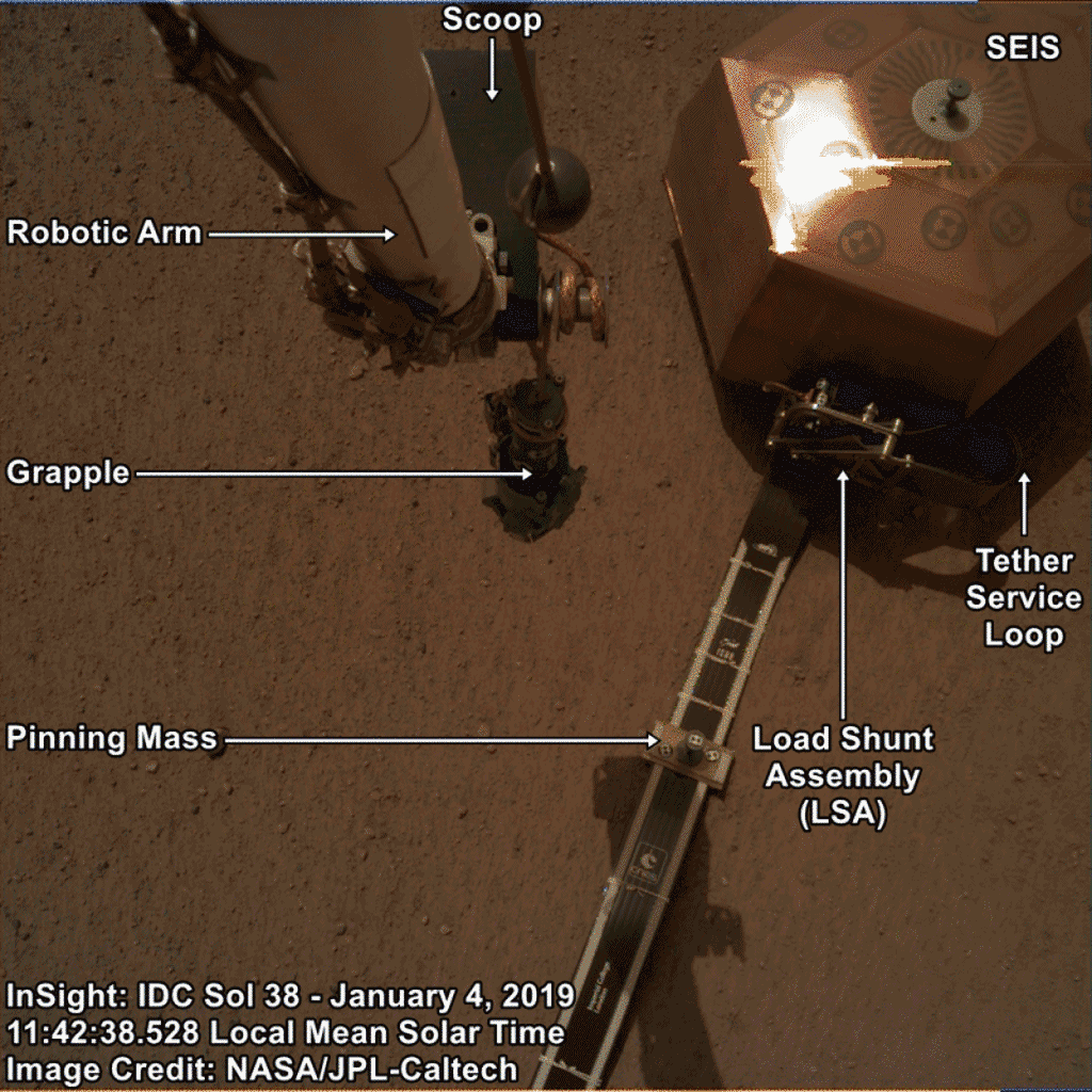 Load Shunt Assembly opening on InSight (annotated)