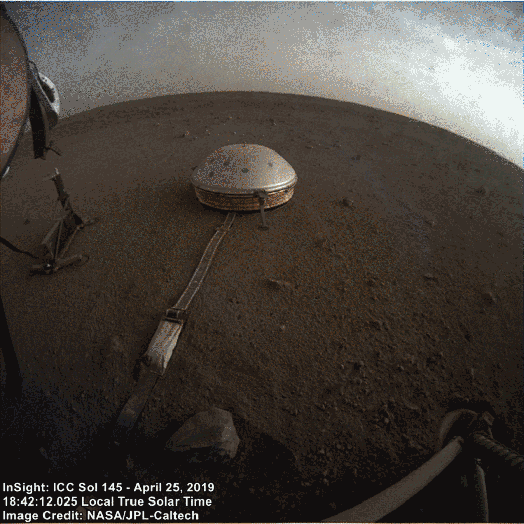 Clouds roll past InSight