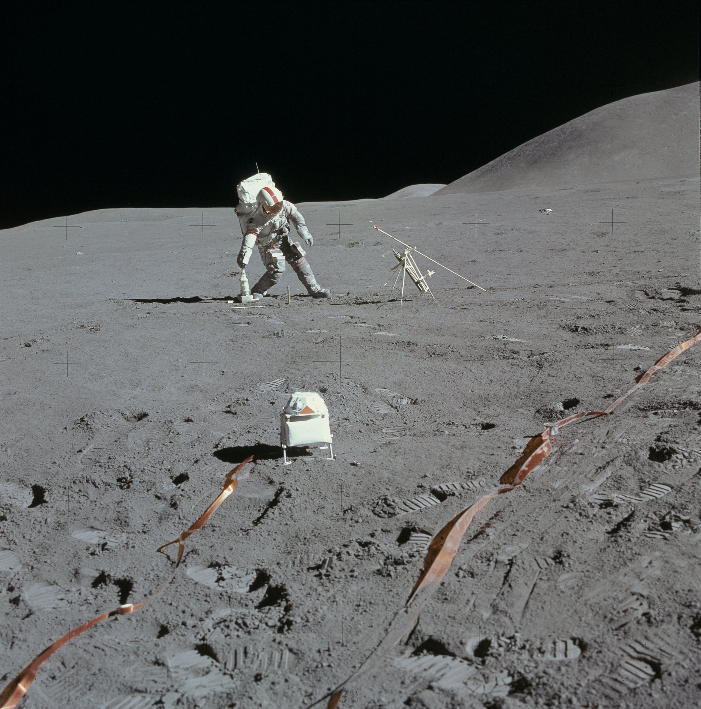 Apollo 15 Flown Lunar Map Segment From Dave Scott Collection NASA Moon 