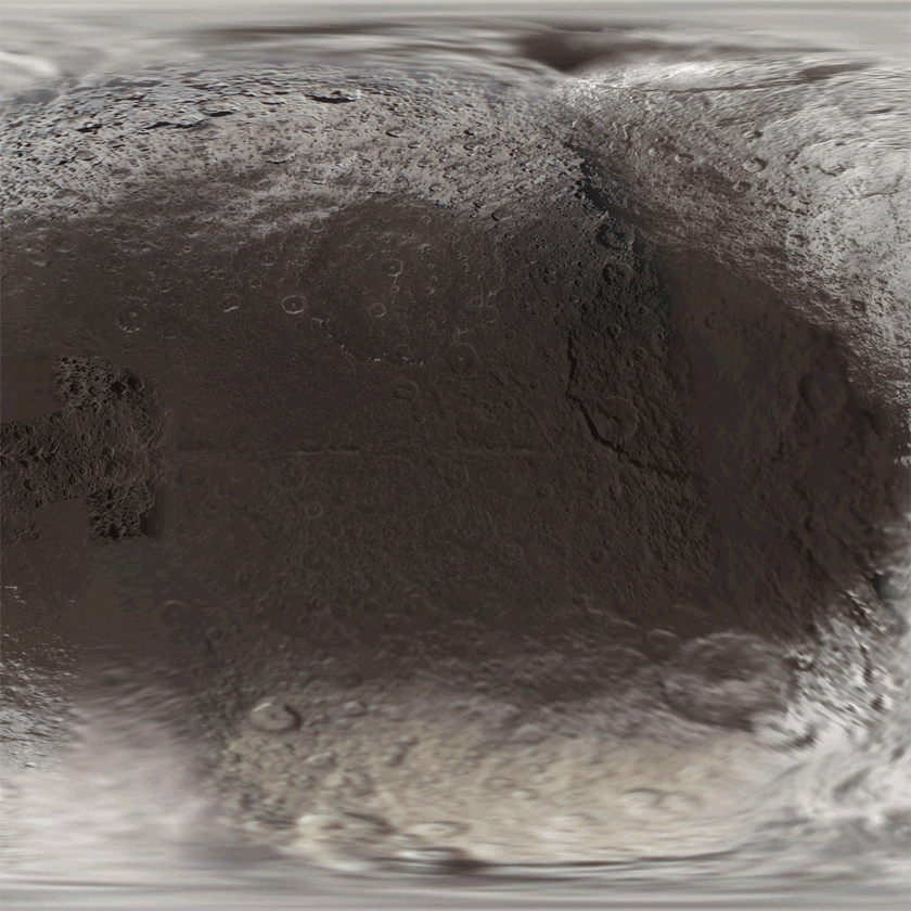 Blink animation between SAR and photo observations of Iapetus