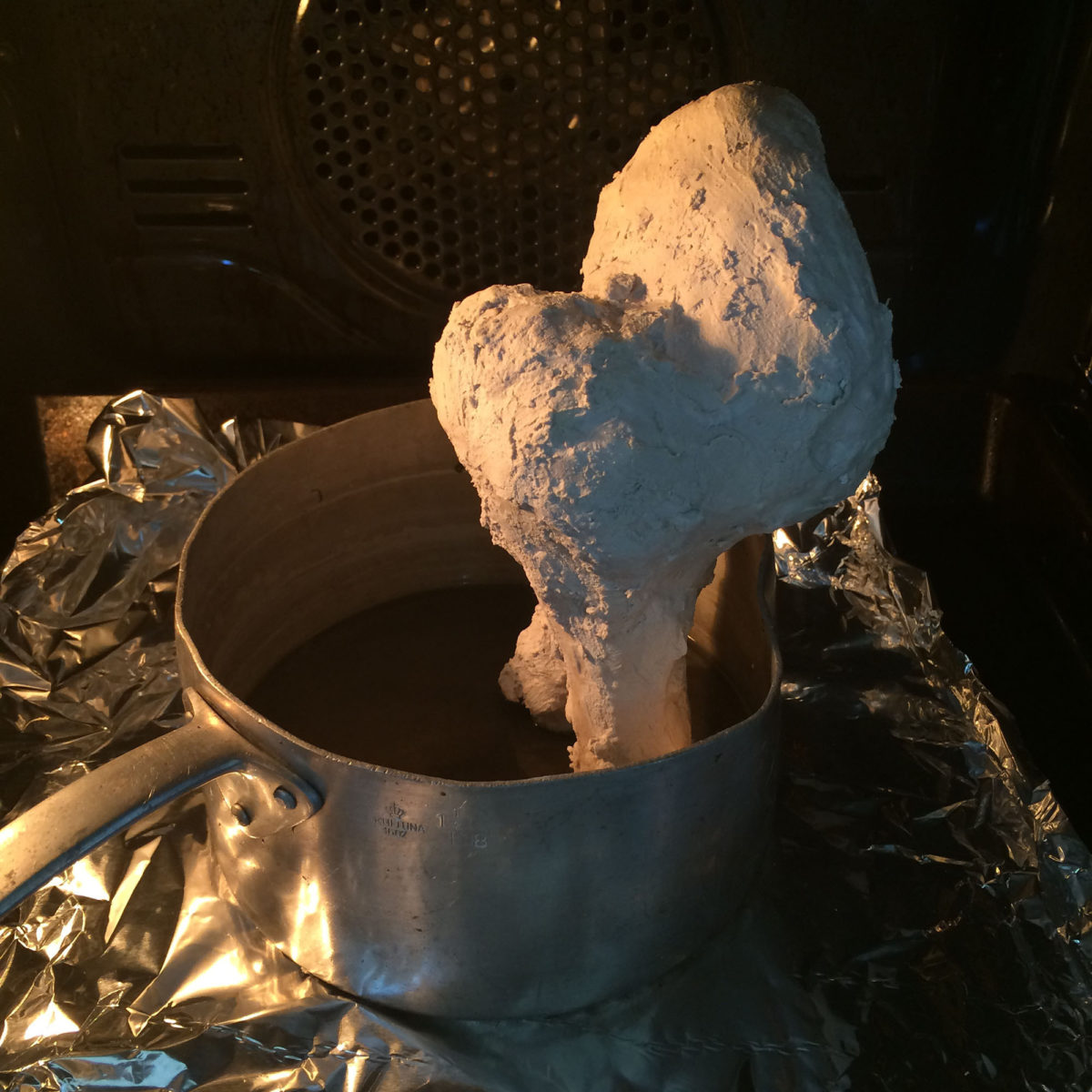 Melting out the wax in the furnace | The Planetary Society