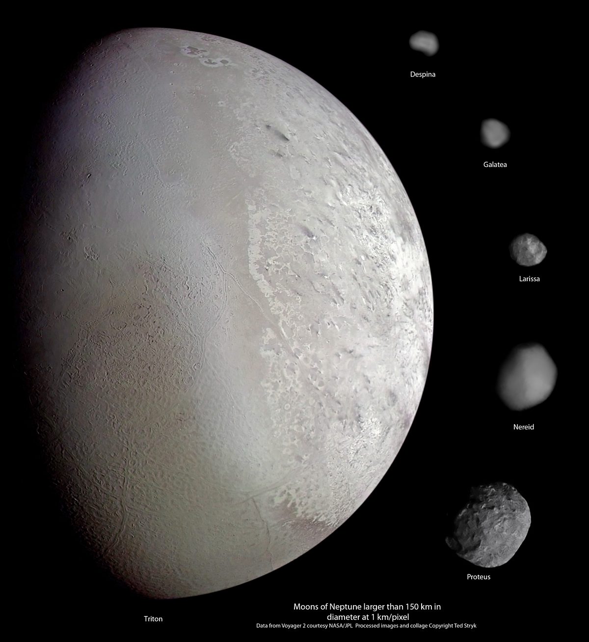 High resolution Views Of Neptune s Moons From The Planetary Society