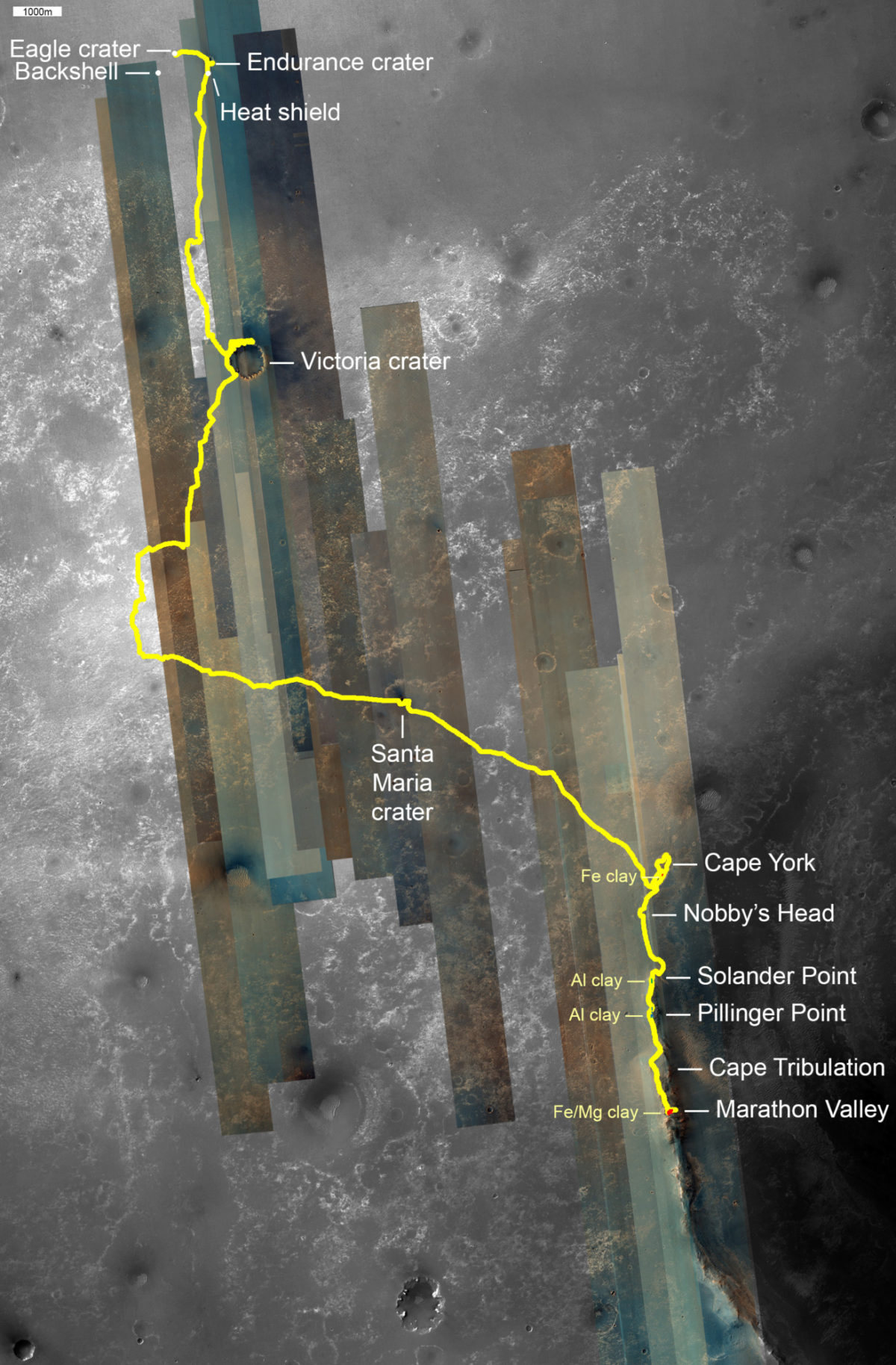 HiRISE color swaths over the Opportunity… | The Planetary Society