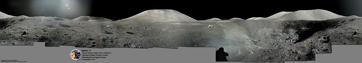 Apollo 17 Shorty crater color panorama | The Planetary Society