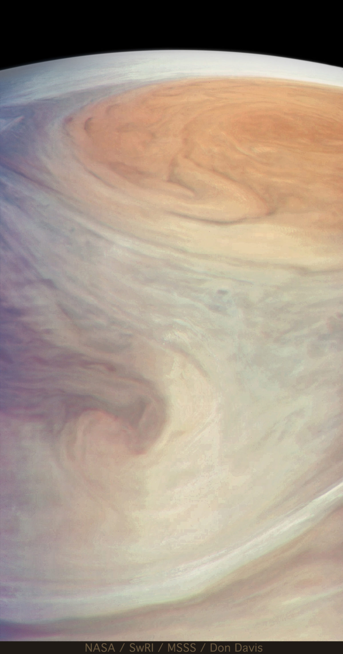 View from Juno approaching the Great Red Spot The Society
