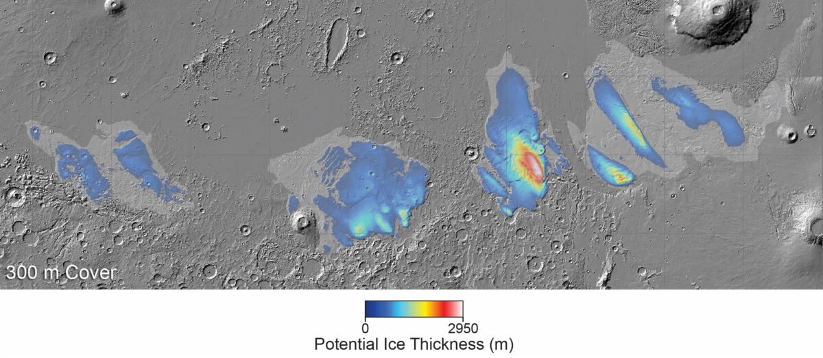 A map of water ice near Mars' equator | The Planetary Society