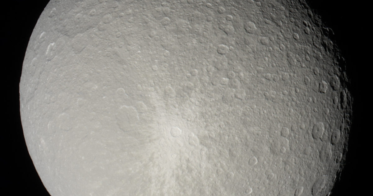 Rhea in natural color, featuring Inktomi… | The Planetary Society