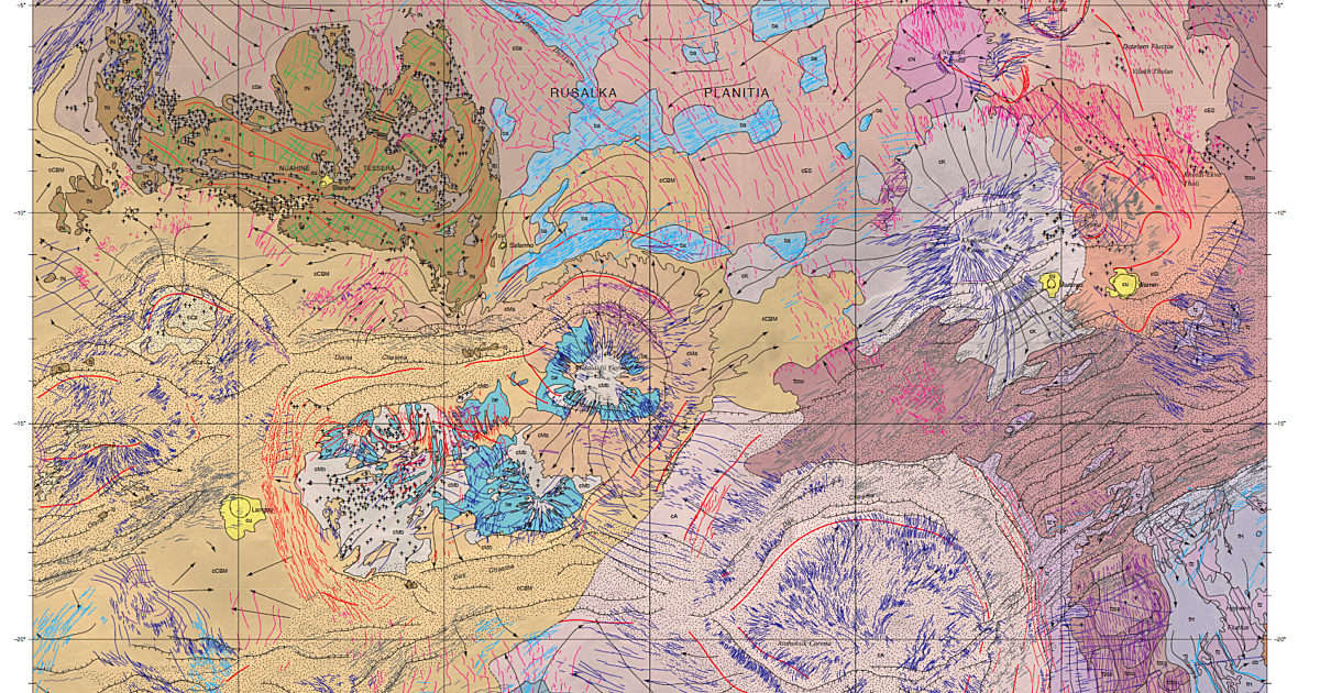 Map of the Diana Chasma Quadrangle of Venus | The Planetary Society