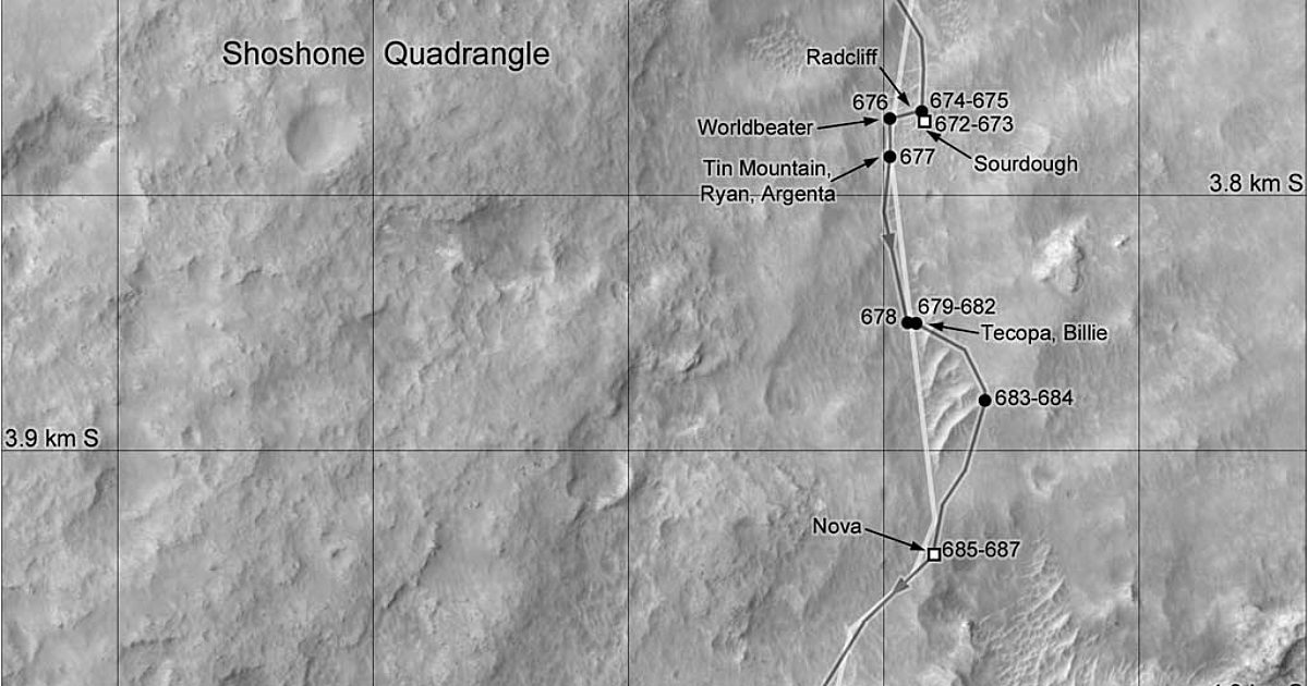 Phil Stooke #39 s Curiosity Route Map Section 7: The Planetary Society