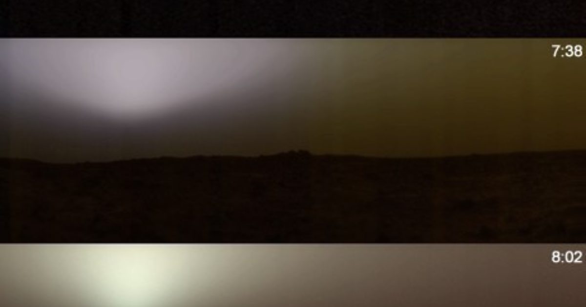 Sunrise at the Viking 1 lander site