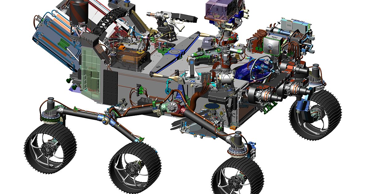 space probe mars rover diagram