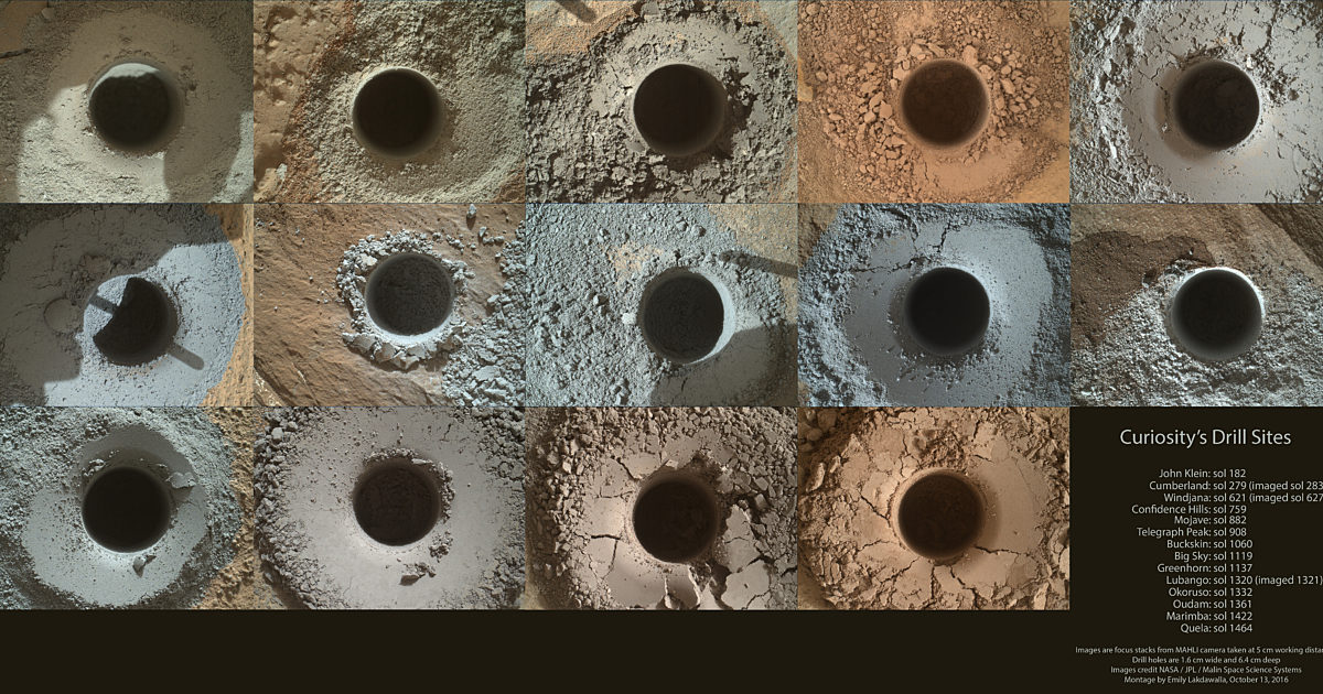 Fourteen Curiosity Drill Holes On Mars The Planetary Society