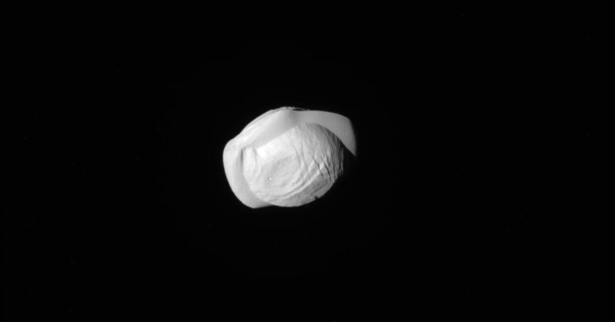 Saturn's moon Pan (closeup 1) | The Planetary Society