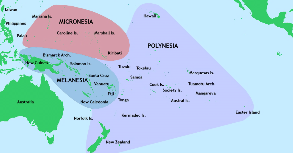 The Polynesian triangle, with Melanesia and… | The Planetary Society