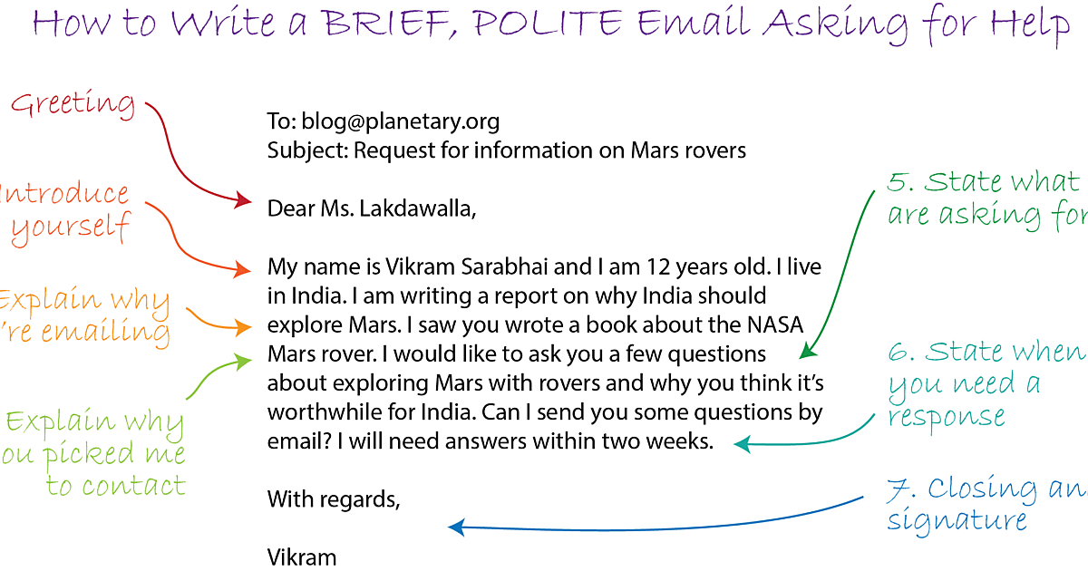 How To Write A Brief Polite Email Asking For The Planetary Society