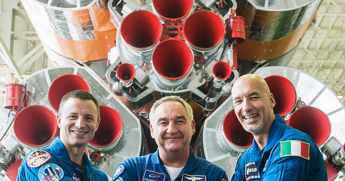 Soyuz MS-13 crew prior to launch | The Planetary Society