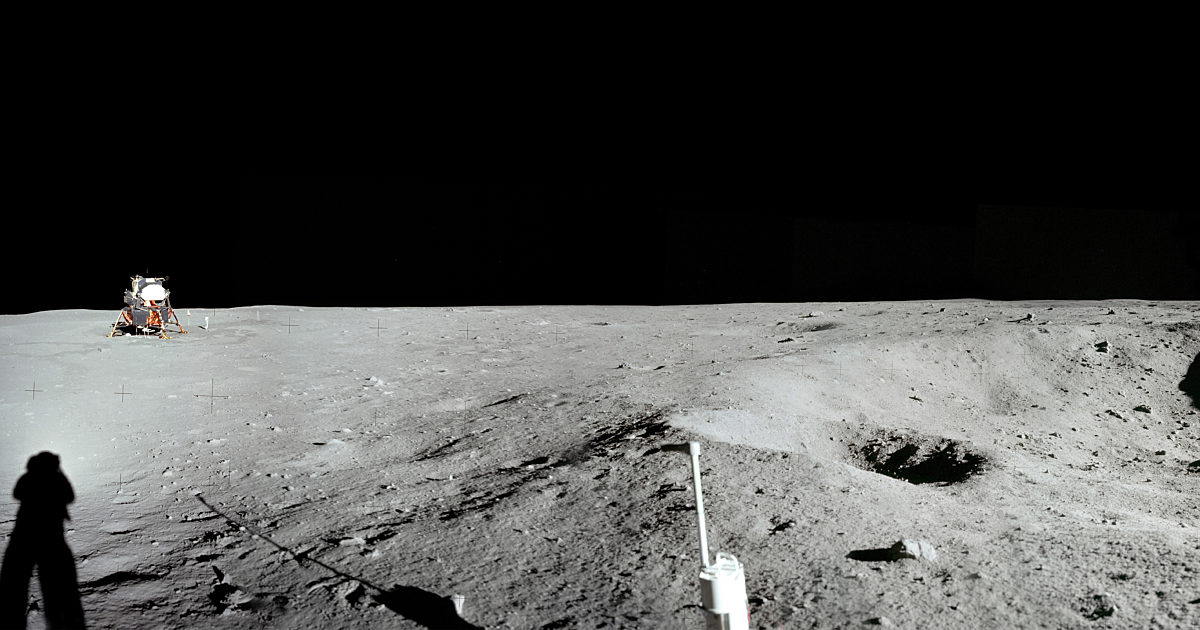 Apollo 11 Little West Crater Panorama The Society