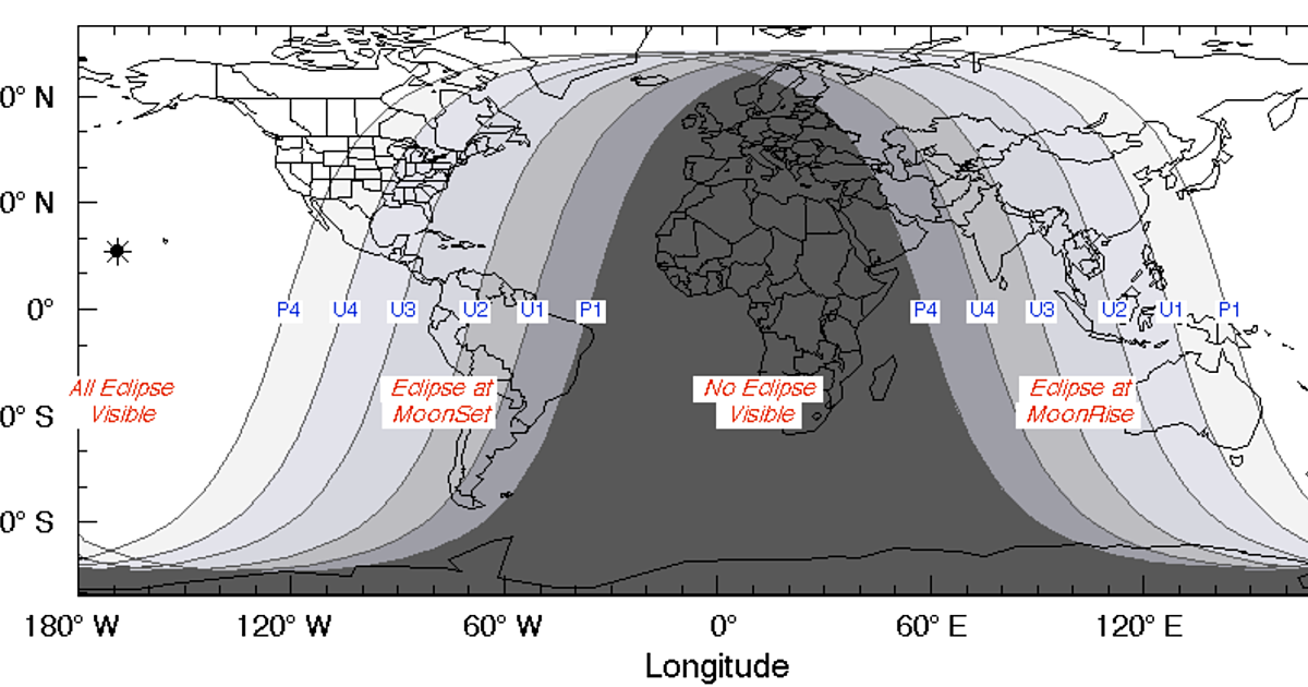 Lunar Eclipse Map, November 7/8 | The Planetary Society