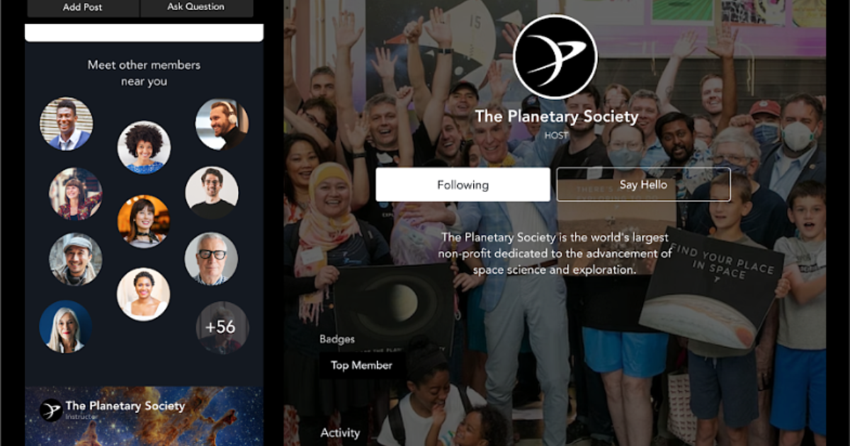 How to log in to The Planetary Society Member Community