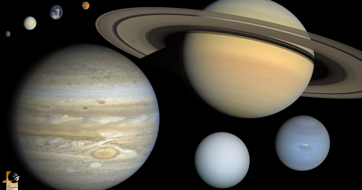 The Eight Planets To Scale Widescreen The Planetary Society