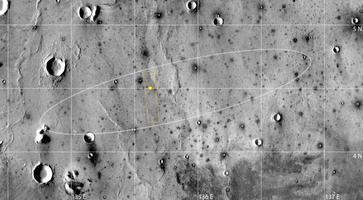 Location of the InSight landing site within… | The Planetary Society