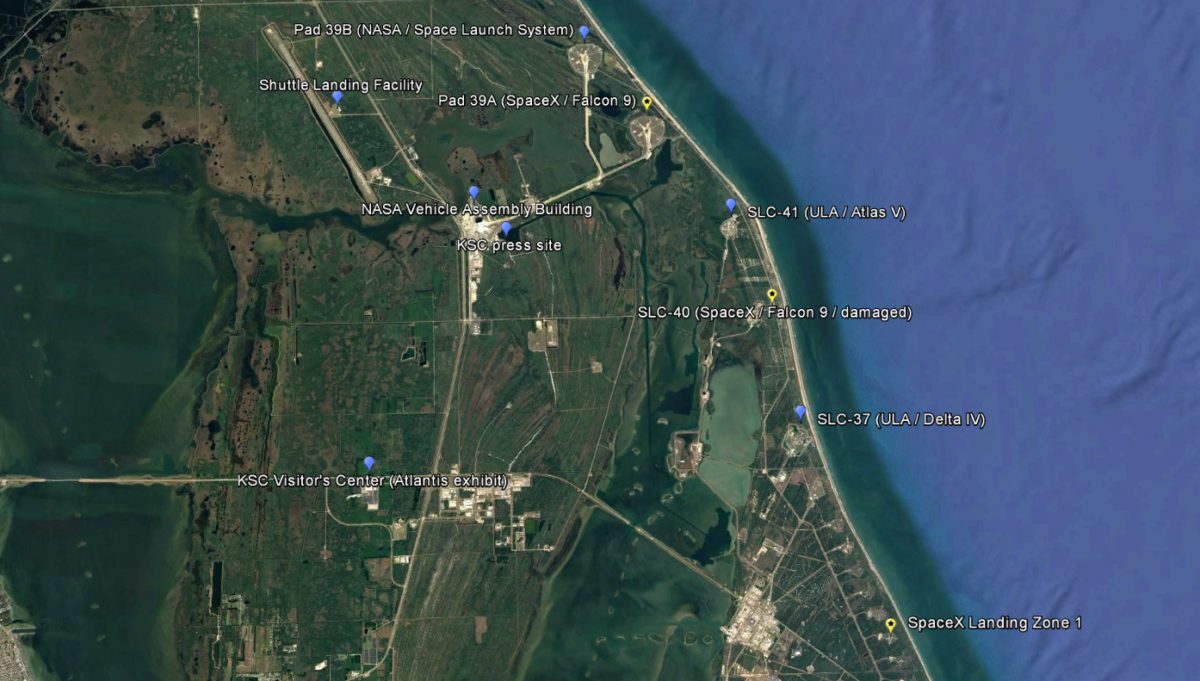 Major KSC / Cape Canaveral launch facilities | The Planetary Society