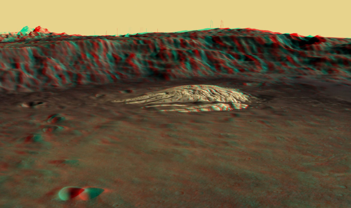 Mars White Rocks White Rock from Mars Express: 3D anaglyph | The Planetary Society