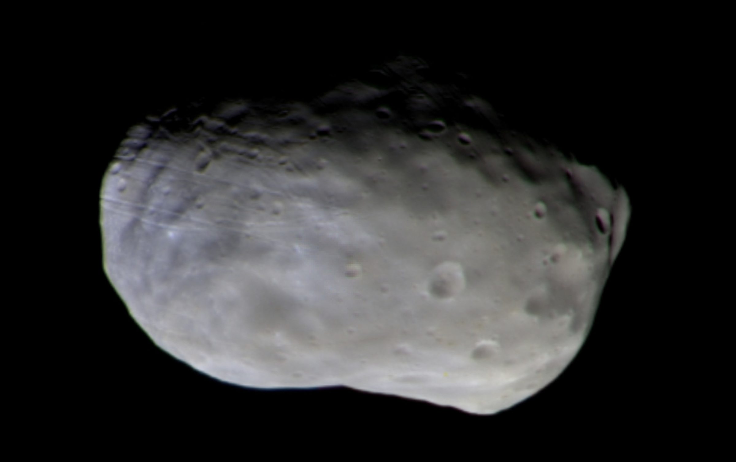The trailing hemisphere of Phobos in color… | The Planetary Society