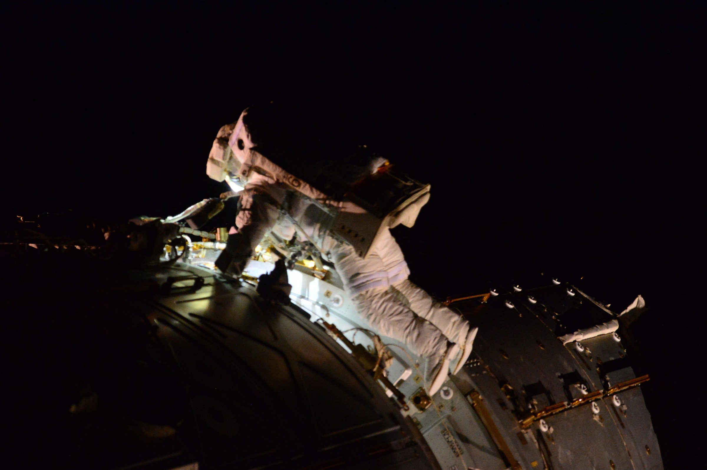 Terry Virts during spacewalk | The Planetary Society