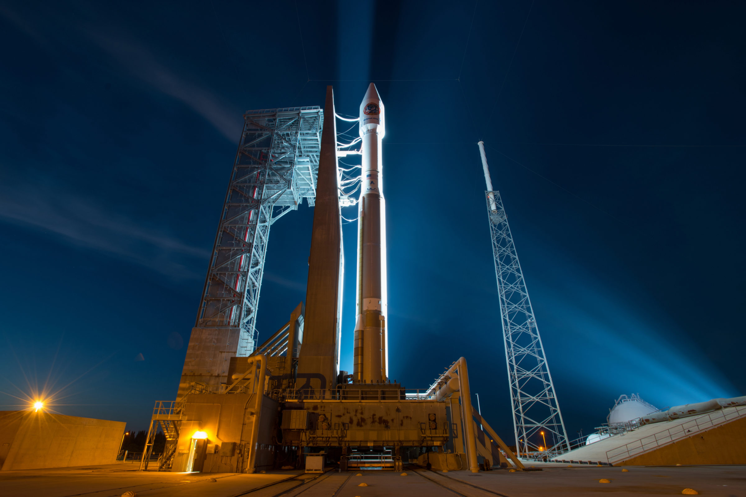 Atlas V stands ready before Orbital ATK… The Society