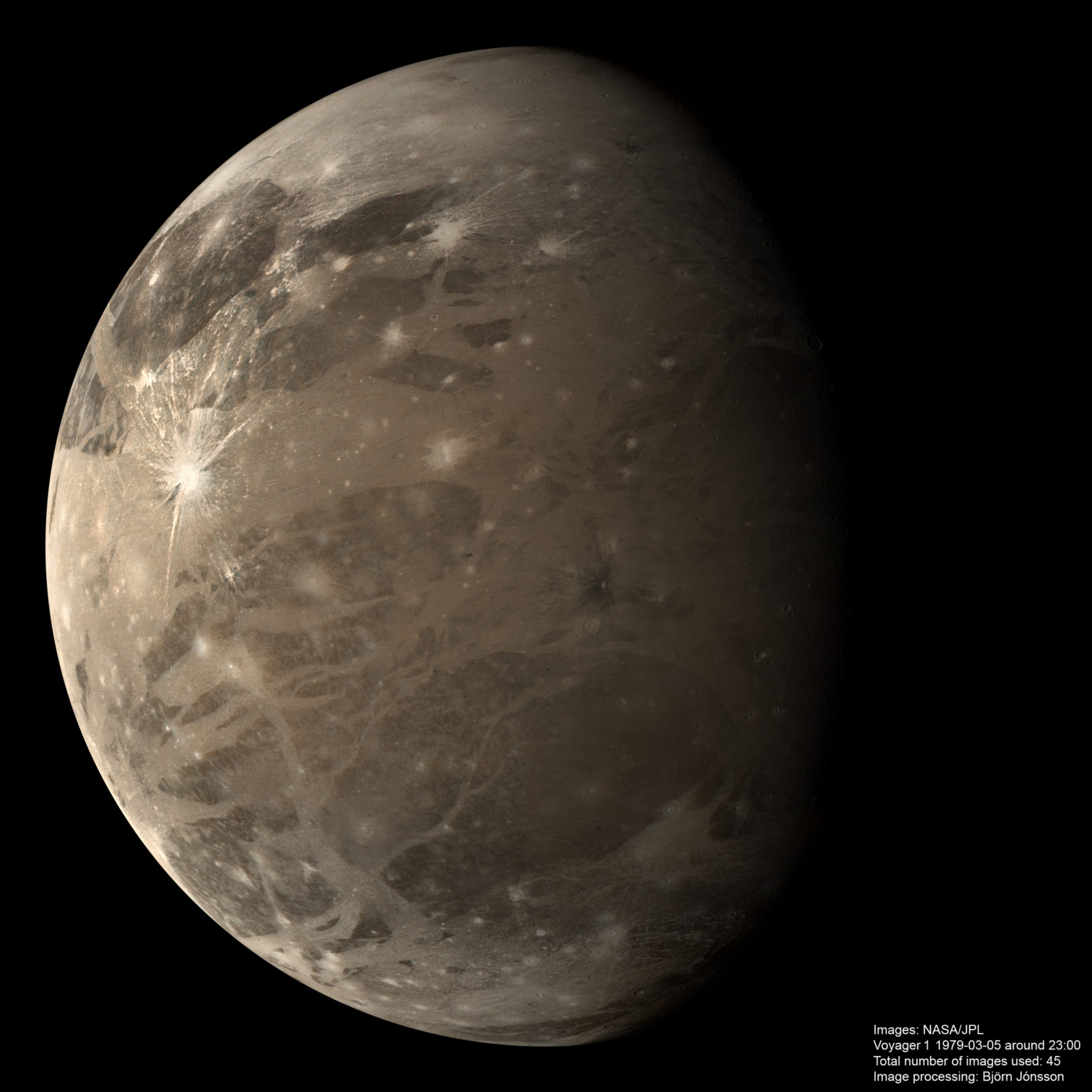 Ganymede from Voyager 1 The Society