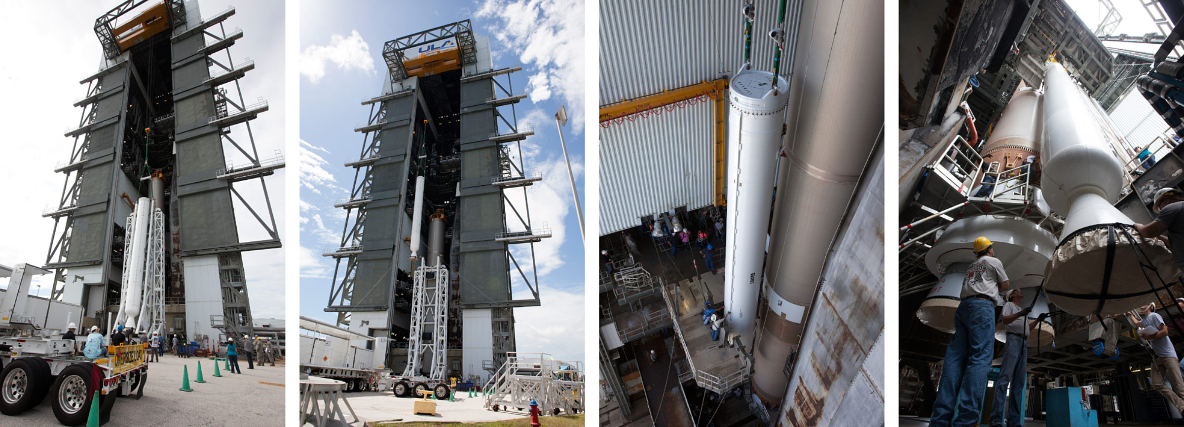 Attaching the single solid rocket booster to… | The Planetary Society