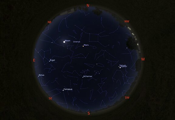 Current sky chart, southern hemisphere | The Planetary Society